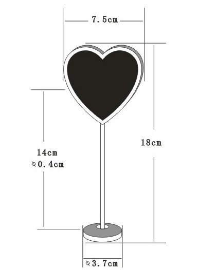 30 шт. мини в форме сердца дерево доске место держатель для карт уведомление сообщение краски для школы события офисные украшения