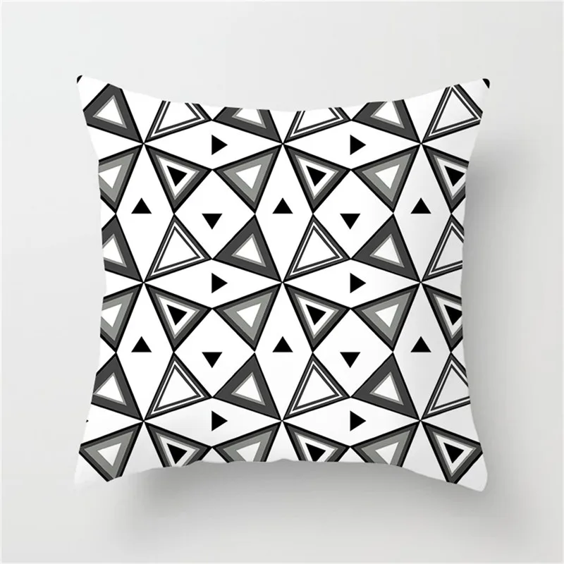 Fuwatacchi различные геометрические наволочки для подушек в белую и черную полоску, волнистые, волнистые, алмазные декоративные наволочки для подушек