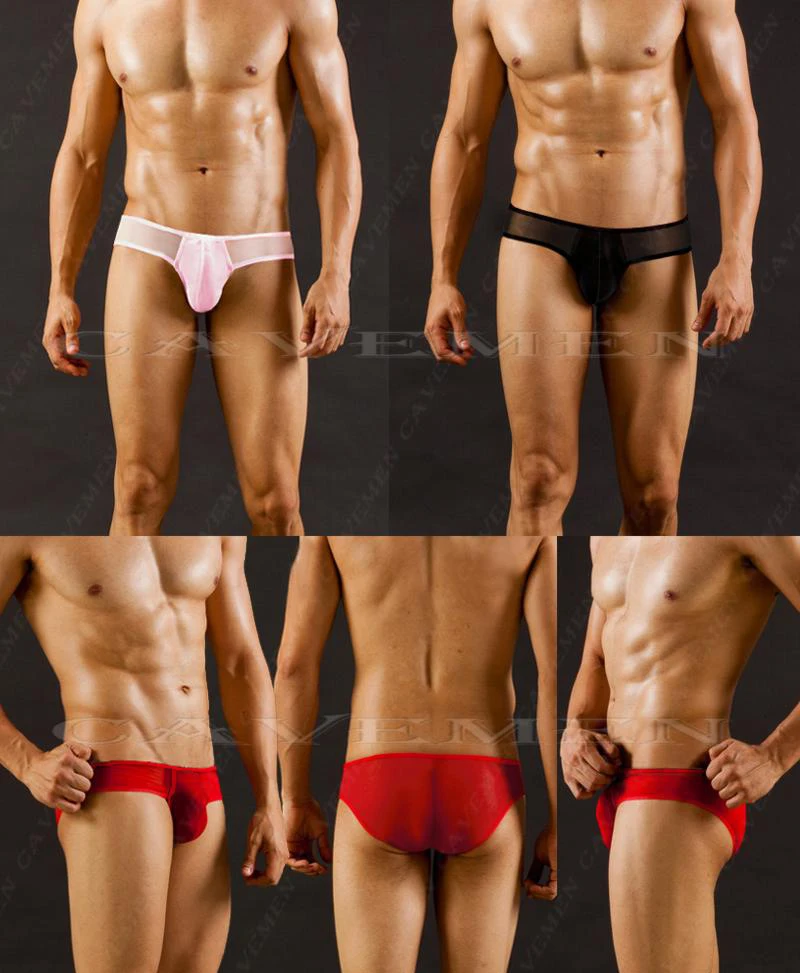 Perspective combination series Male briefs * 3124 *sexy men lingerie T-Back Thong G-String T pants Brief Underwear free shipping