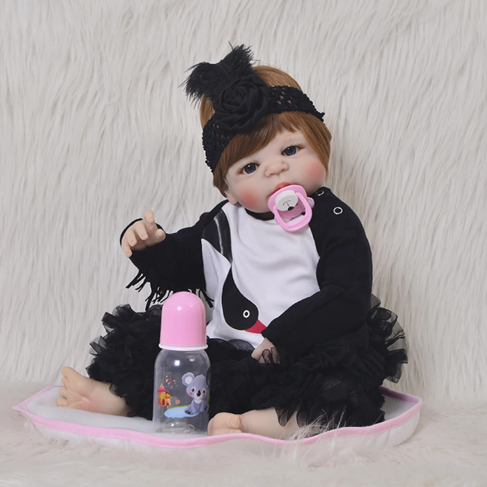 

Fashion 57 cm Baby Reborn Simulation 23 Inch Reborn Baby Dolls Full Body Silicone Realistic Princess For Girl Birthday Gifts