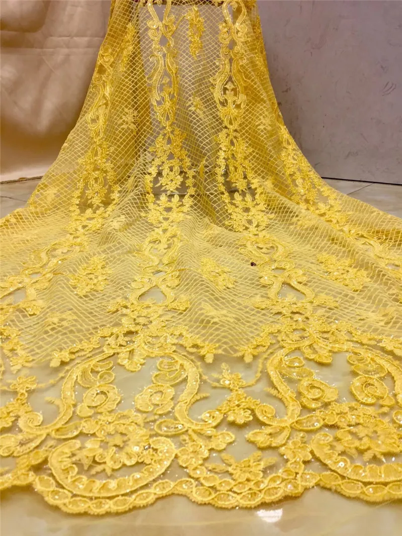 

9 colors option Embroidered Net Fabric with super Quality H-1952 African Tulle Lace Fabric For party Dress