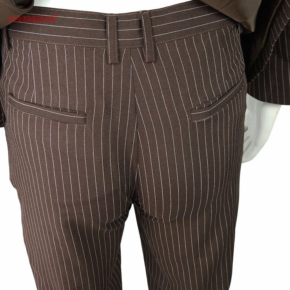 Who is Doctor Who Dr Brown Pinstripe Business Jacket Suit Cosplay Costume Men Halloween Party (9)