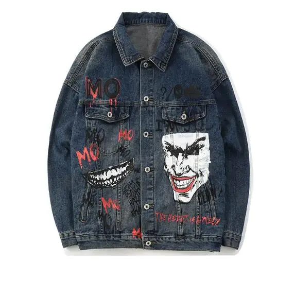 Men's Joker Printed Denim Jackets 2018 
