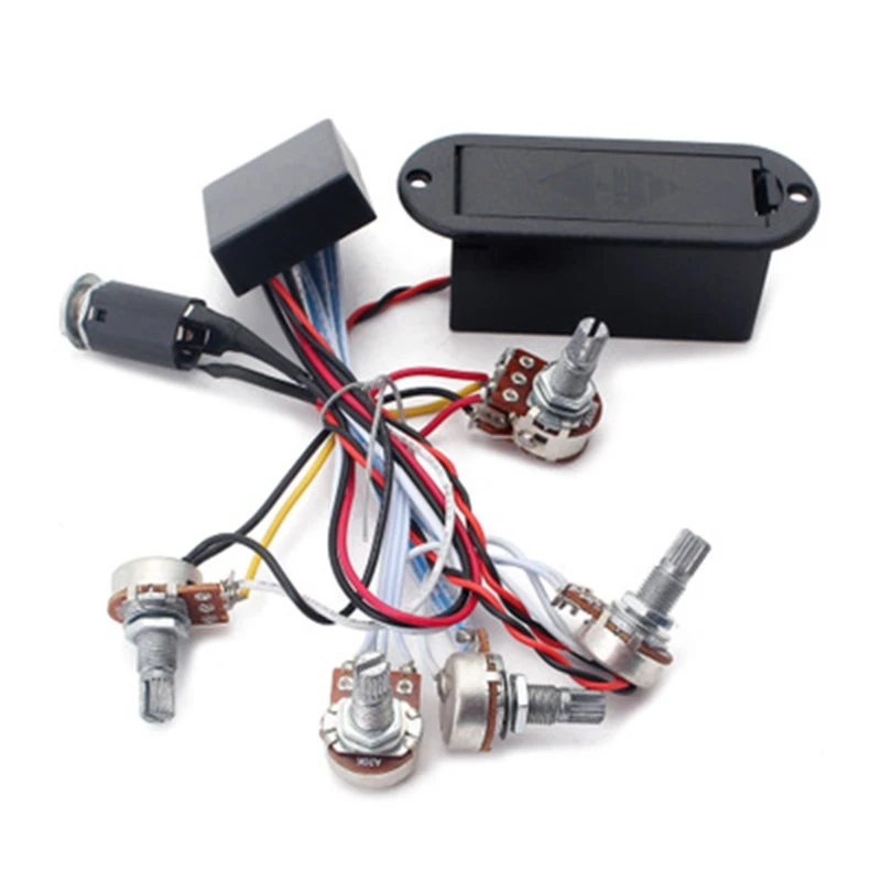 

3 Band EQ Preamp Circuit Guitar Dual Potentiometer For Active Bass Pickup #20/6W