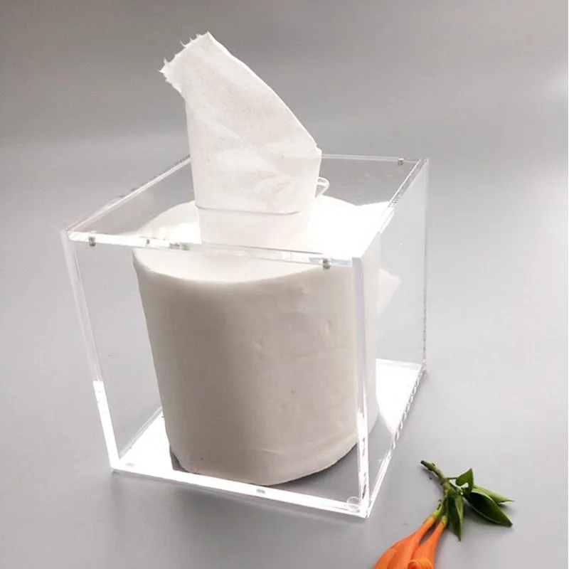 Acrylic Tissue Box tecidos porta guardanapo Waterproof  (5)