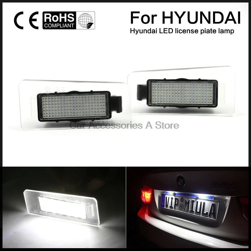 

2x LED License number Plate Light For Hyundai Elantra Coupe SIII I20 I30 Kia Forte CW Kombi