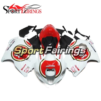 

Complete Fairings For Suzuki GSXR1300 Hayabusa 97 98 99 00 01 02 03 04 05 06 07 Motorcycle Fairing Kits ABS White Red Circles