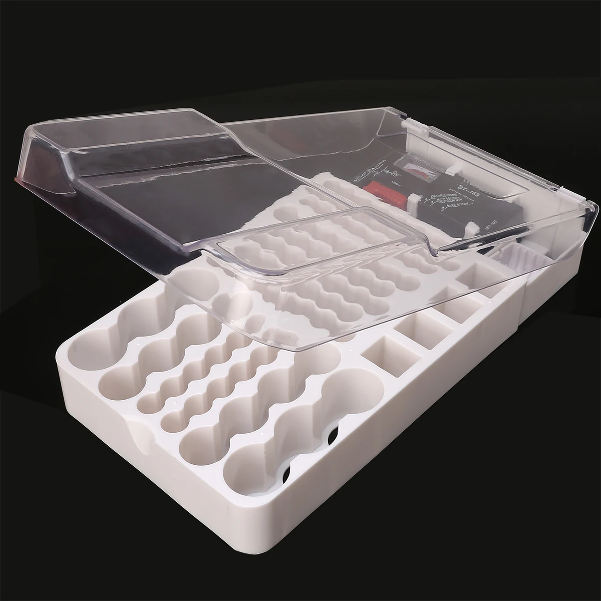 1pc Battery Storage Clear Plastic Cover Batteries Organizer Case With Clear Cover Removable Tester Mayitr