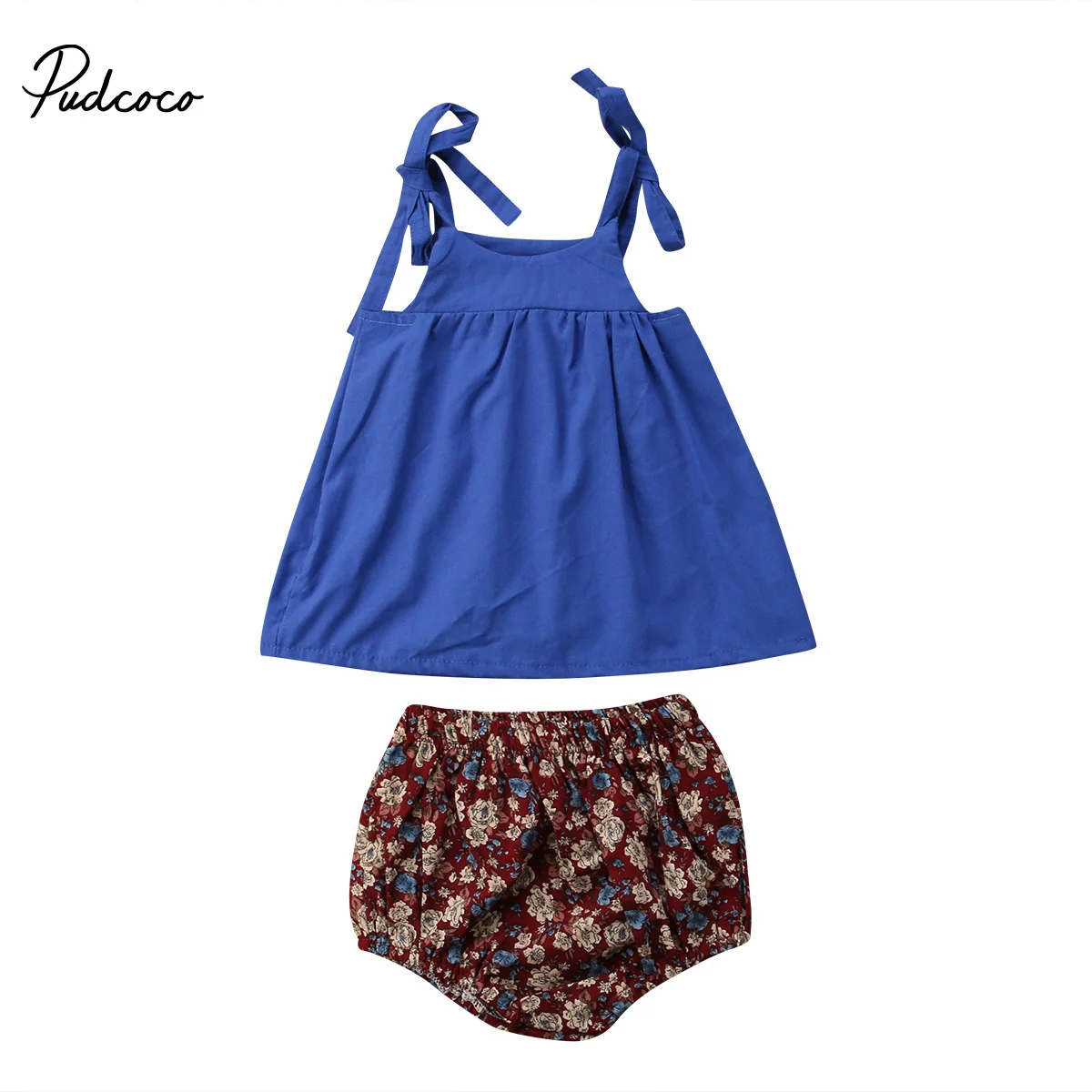 Toddlers Kids Baby Girls Set Tops Dress+Shorts Flower Pants Sunsuit