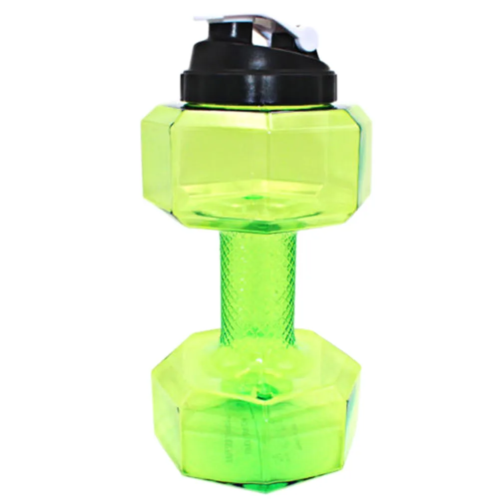 2.2L PETG Dumbbells Large Water Bottle Free Sports Running Fitness Kettle Gym US