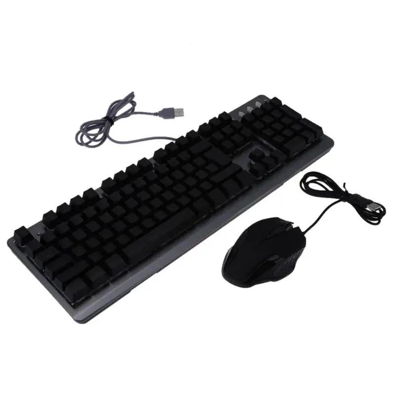 

Backlight Keyboard USB Wired optical mouse Set,USB Gaming Mouse Keyboard,106 Keys LED Keyboard for PC Laptop computer Gamer