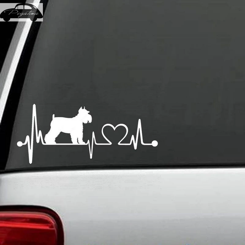 

Pegatina Car Schnauzer Dog Sticker Pet Shop Decal Posters Vinyl Wall Art Decals Quadro Parede Decor Mural Pet Shop Sticker