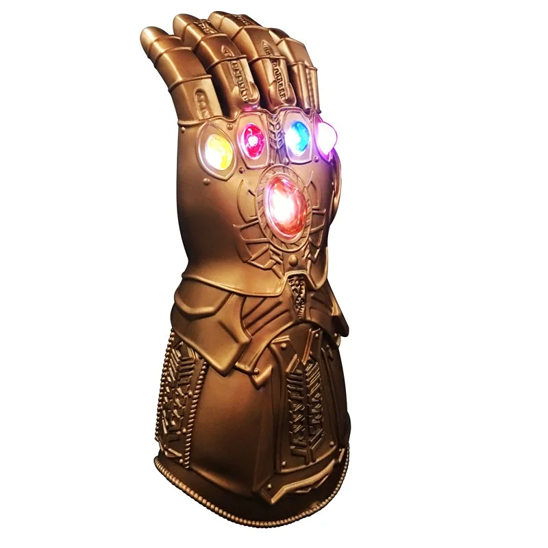 Thanos Infinity Gauntlet Superhero перчатки для косплея Железного Человека СВЕТОДИОДНЫЙ перчатки для детей и взрослых Новинка - Цвет: Adult Glowing gloves