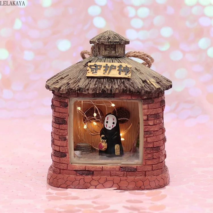 Хаяо Миядзаки аниме действие напечатанный рисунок смолы Унесенные Призраками Без лица человек мультфильм дети украшения спальни подарок Ночник светильник кукла