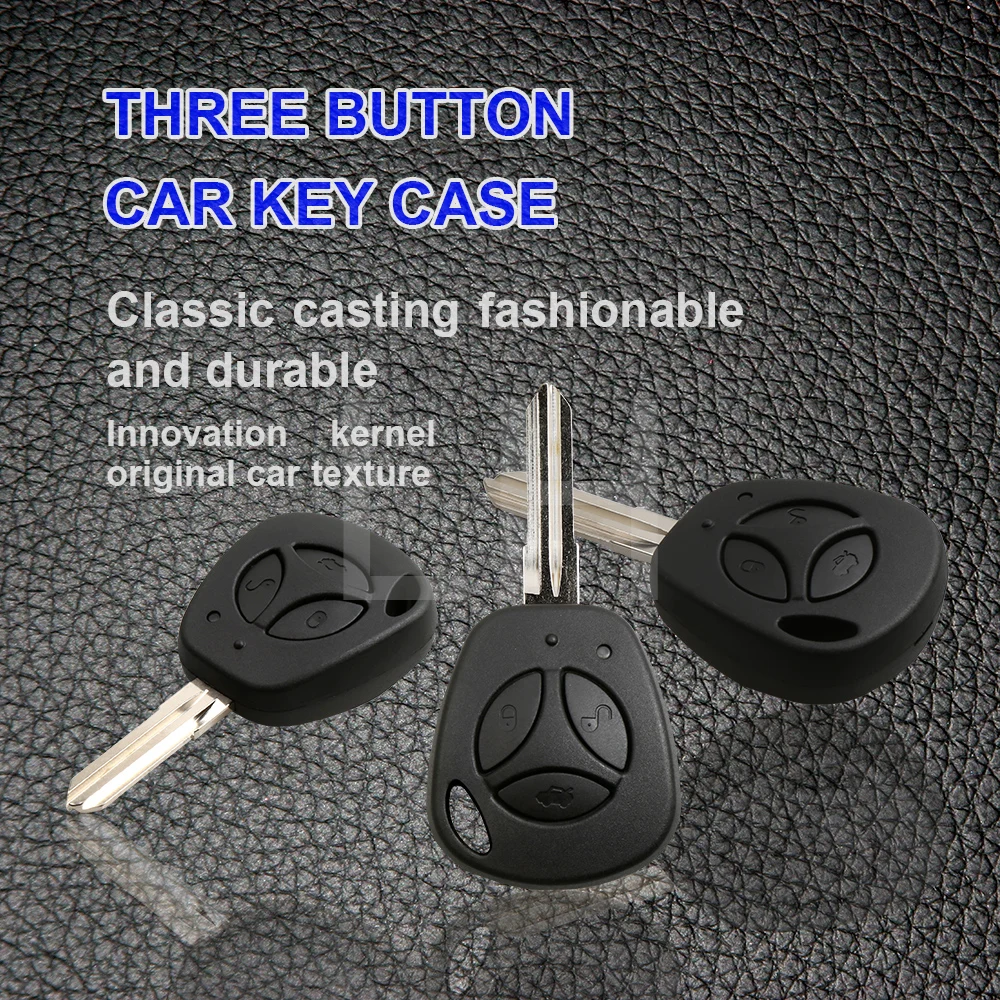 

3 Buttons Replacement Uncut Auto Blank Remote Key Case Cover Fob priora kalina Car Key Shell For Lada