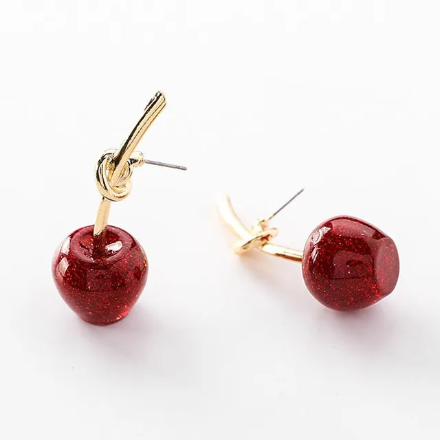 Dominated 2019 New Simple Sweet Metal Knotted Women Drop earrings Personality joker Resin cherry long earrings.jpg 640x640 - Dominated 2019 New Simple Sweet Metal Knotted Women Drop earrings Personality joker Resin cherry long earrings