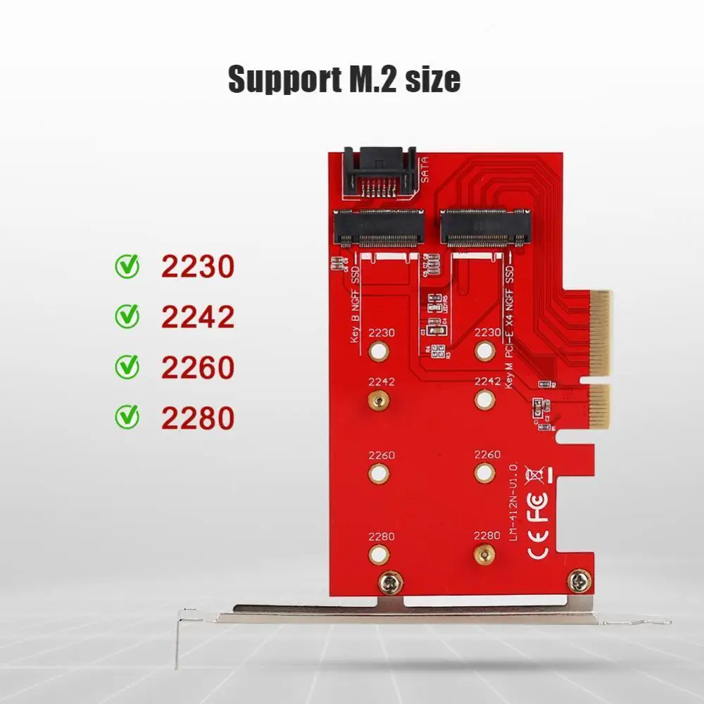 Компьютерная шина Pci-E X4 для M.2 Ngff M/B Ключ Ssd переходник sata карты для настольных ПК