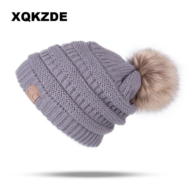 XQKZDE модная одежда для девочек Skullies вязаные шапочки зимние шапки трикотажные