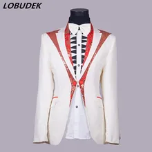 Пиджак+ брюки) Суд платье мужские костюмы Выпускной вечерние певец и ведущий костюм мужской свадебный жених Мастер Студия представление сценический наряд