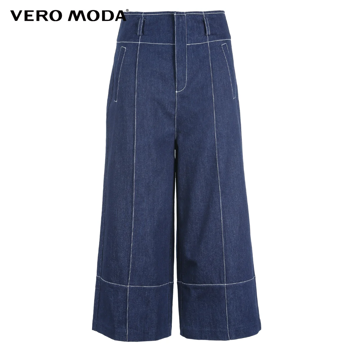 Vero Moda New Women's Visible Stitches Loose Fit Wide-leg Jeans | 31836I512