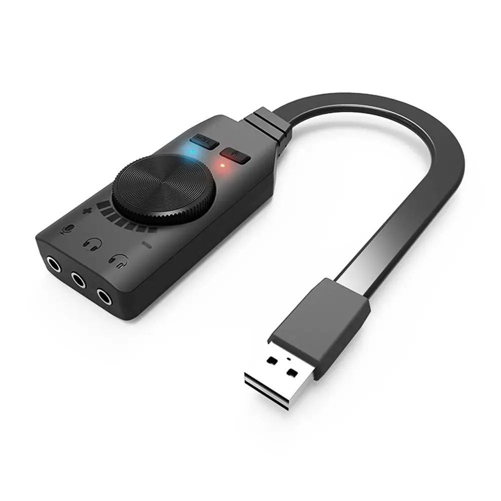 

GS3 7.1 Channel USB External PC Laptop Phone Gaming Sound Card Volume Adjuster Good quality