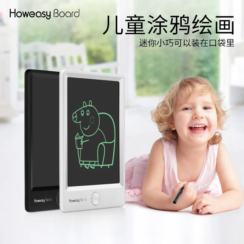 5 인치 미니 LCD 전자 조기 교육 학습 쓰기 보드, 어린이 메시지 낙서 그리기 칠판