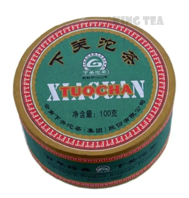 

2008YR XiaGuan FT JiaJi Green Boxed Tuo Bowl 100g*5=500g YunNan MengHai Organic Pu'er Raw Tea Weight Loss Slim Beauty Sheng Cha