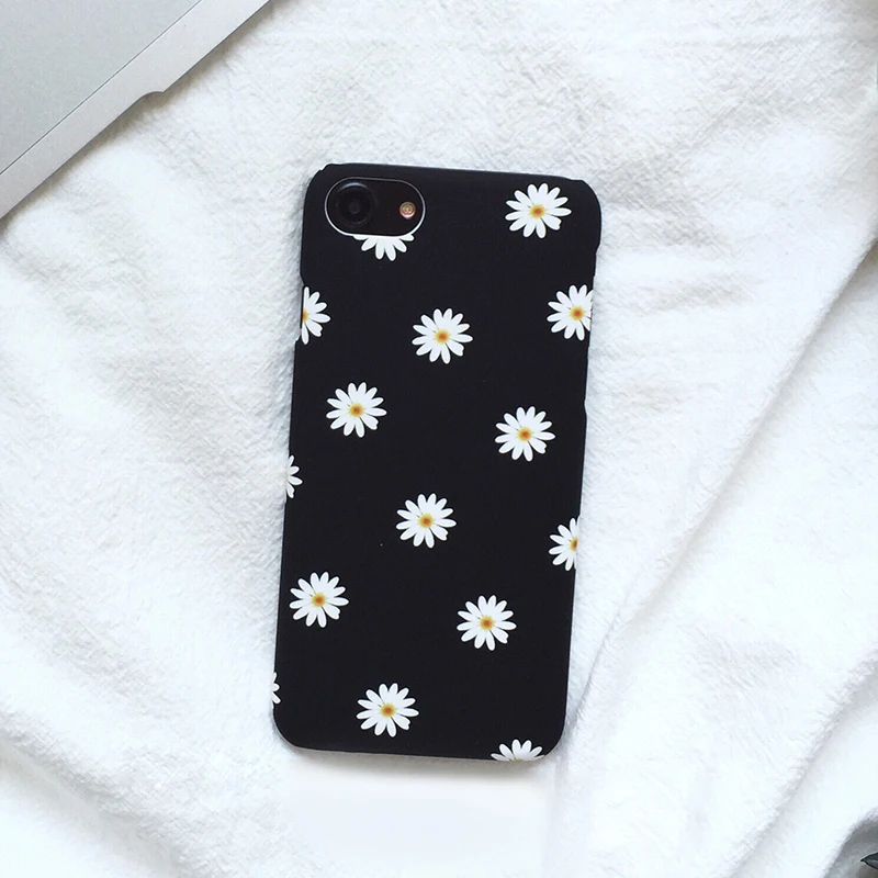 

MYSUN Ultra thin Frosted Cute Daisy Flower Case For iphone 7 Case Lovely Cartoon Floral Back Cover Hard Cases For iphone7 7 Plus