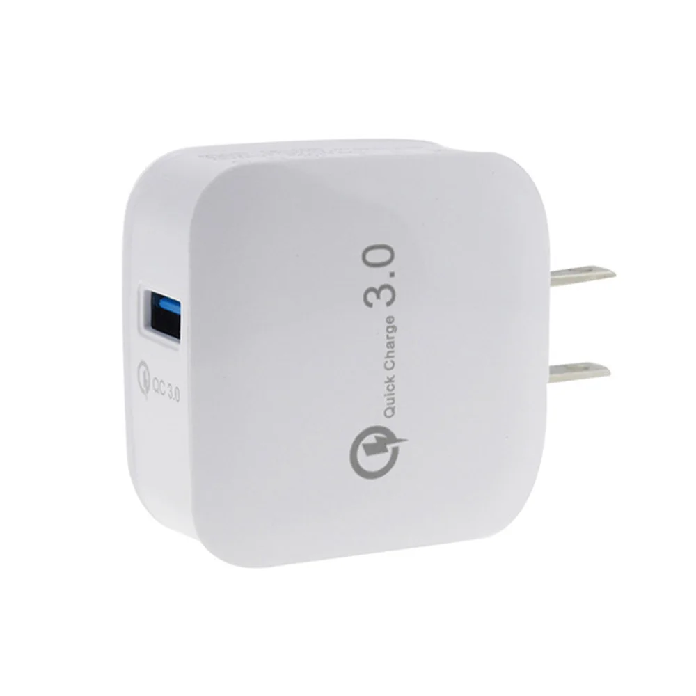 Застенчивый QC3.0 зарядное устройство с одним разъемом USB Quick Charge адаптер для телефона ABS+ PC быстро