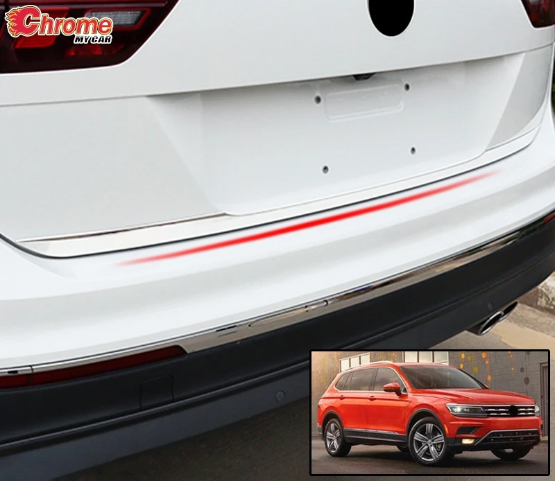 

For Volkswagen VW Tiguan MK2 2016 2017 2018 2019 Stainless Rear Trunk Door Lid Edge Molding Chrome Trim Cover Strip Car Styling