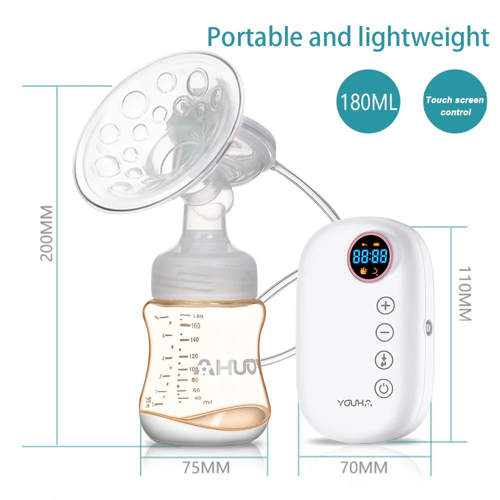 

2018 Electric Breast Pump Food grade PPSU + Silicone Comfort Portable Rechargeable Breastfeeding Milk Pump for Baby Care