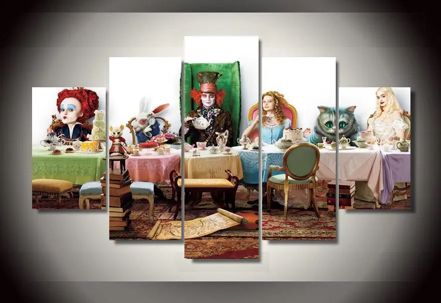 

HD Printed alice in wonderland Group Painting Canvas Print room decor print poster picture canvas Free shipping