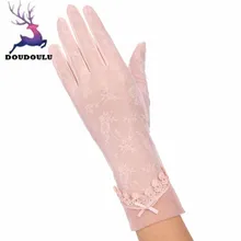 Doudoulu цветочный Для женщин Лето УФ-доказательство вождения Прихватки для мангала тонкий Прихватки для мангала Кружево Прихватки для мангала дропшиппинг# xtj