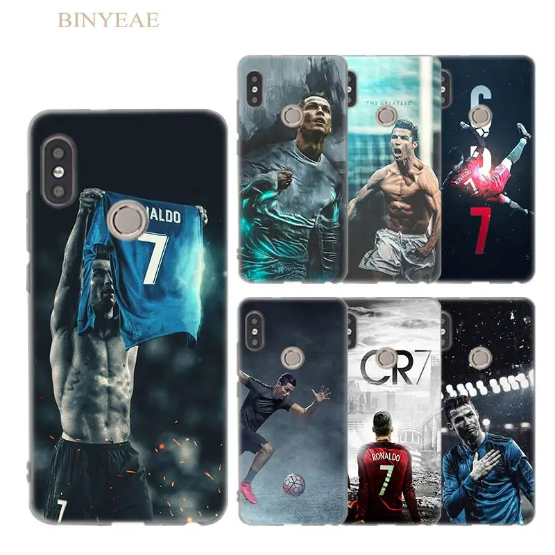 

BINYEAE Cristiano Ronaldo CR7 Football Transparent Soft TPU case for Xiaomi Mi A1 6X Redmi 4X 4A 5 5Plus Note 5APro 5 4 4X