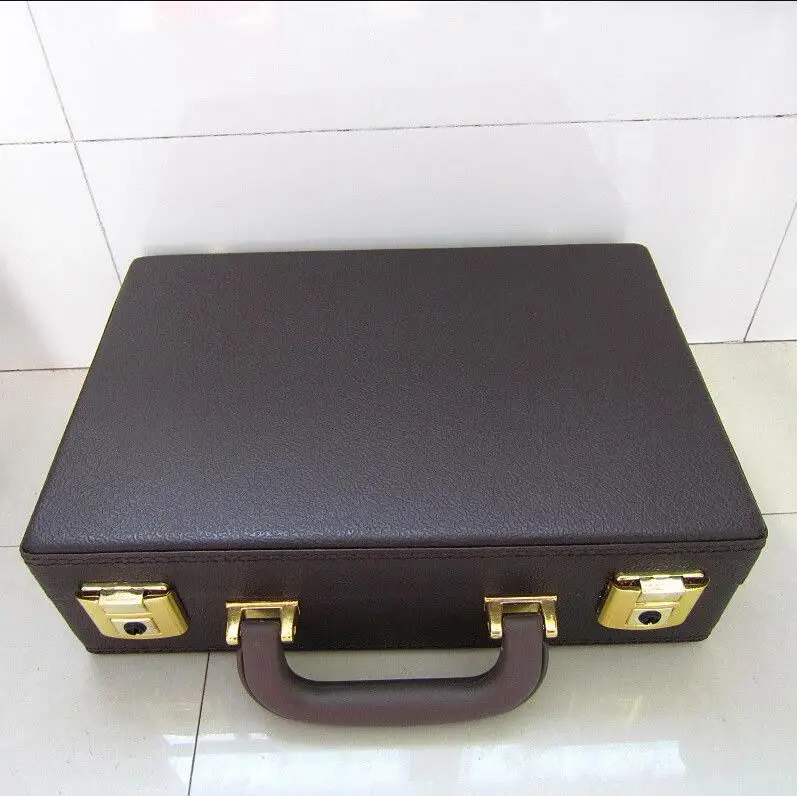 

high-grade Moulded 17Key Clarinet Case with Plush Lined Interior Leather Brown box CASE perfect