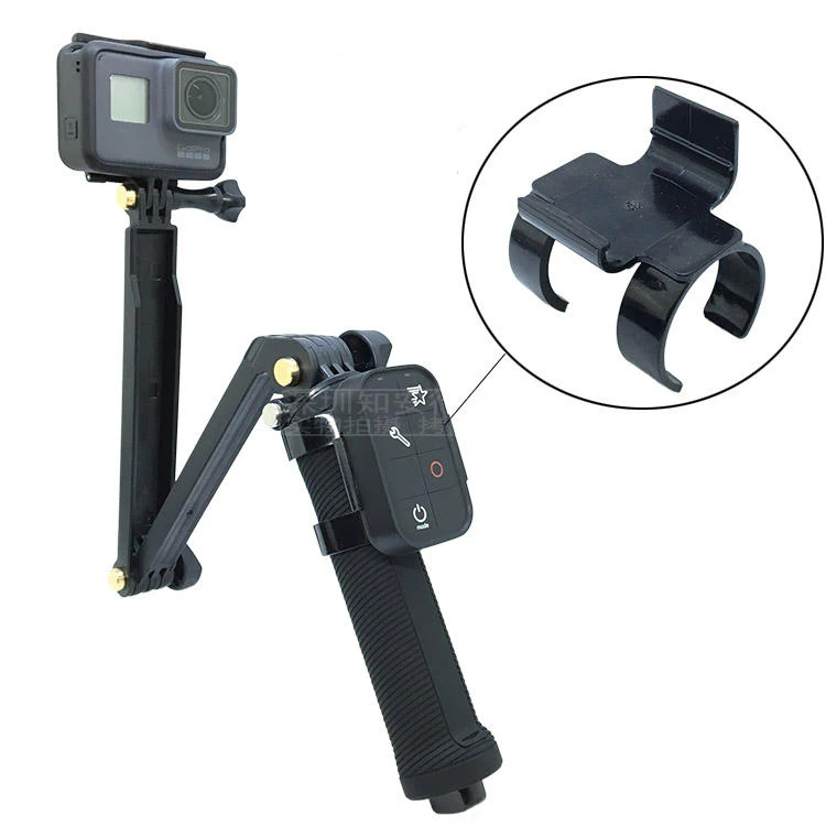 

2/PCS Selfie Stick's WiFi Remote Control Clamp Clip Mount Lock Holder Adapter for Gopro hero 7/6/5/4 Action Camera Accessories
