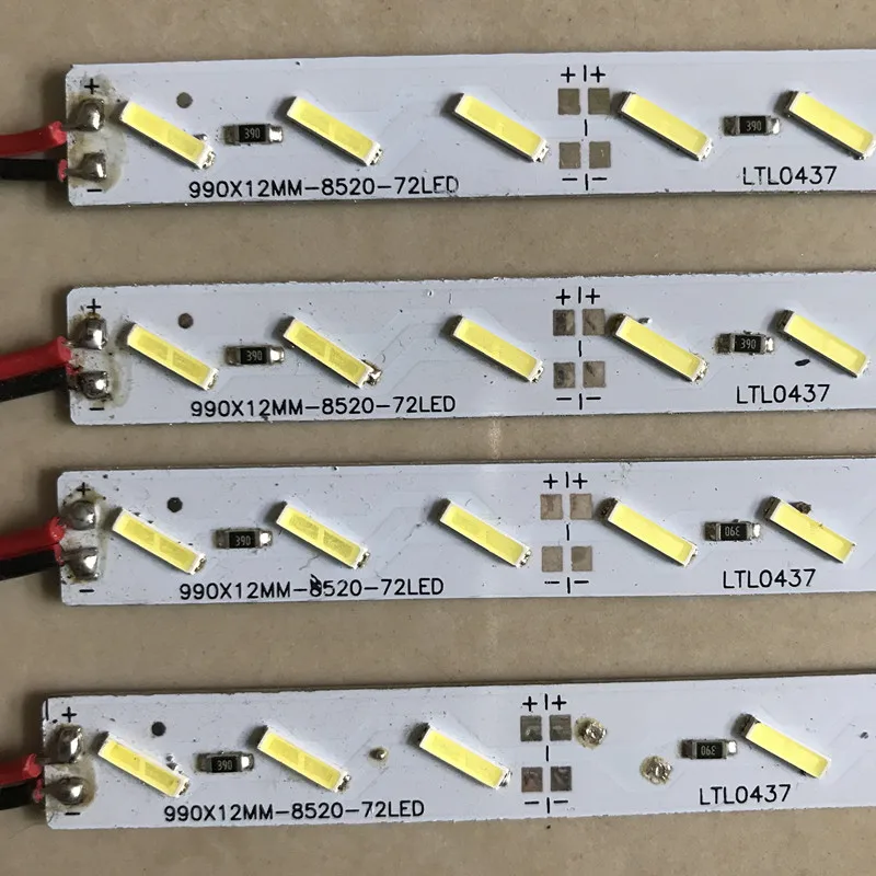 Светодиодный светильник из алюминия, супер яркий, Корея 8520 SMD36 SMD 18 Вт/м, двойной светодиодный, Жесткая светодиодная лента