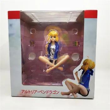 

Anime Fate Grand Order Saber Altria Pendragon Eat Meat Balls Ver PVC Action Figure Collectible Model doll toy 14cm