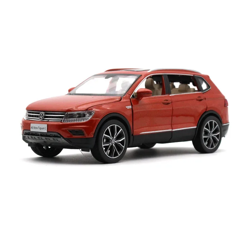 1:32 Литой Сплав модель автомобиля Volkswagen Tiguan Toyota Highlander Honda Odyssey функция возврата звука и света детские игрушки