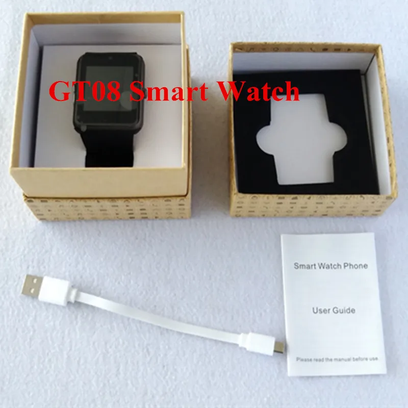Bluetooth Smart Health GT08 Smart Watch With Sim Card font b Smartwatch b font For Apple