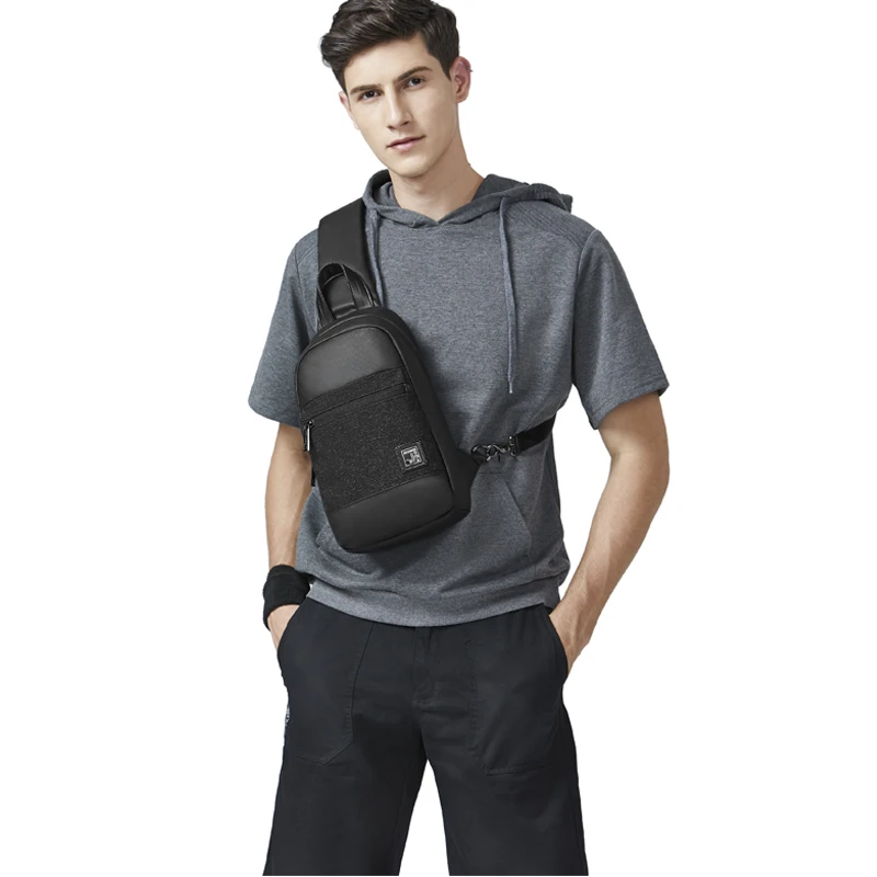 ARCTIC HUNTER, новинка, Мужская Большая вместительная нагрудная сумка, сумка на плечо для подростков, повседневная мужская нейлоновая водонепроницаемая сумка через плечо