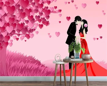 

beibehang papel de parede Custom fashion romantic couple photo wallpaper home indoor TV background wall wall papers home decor