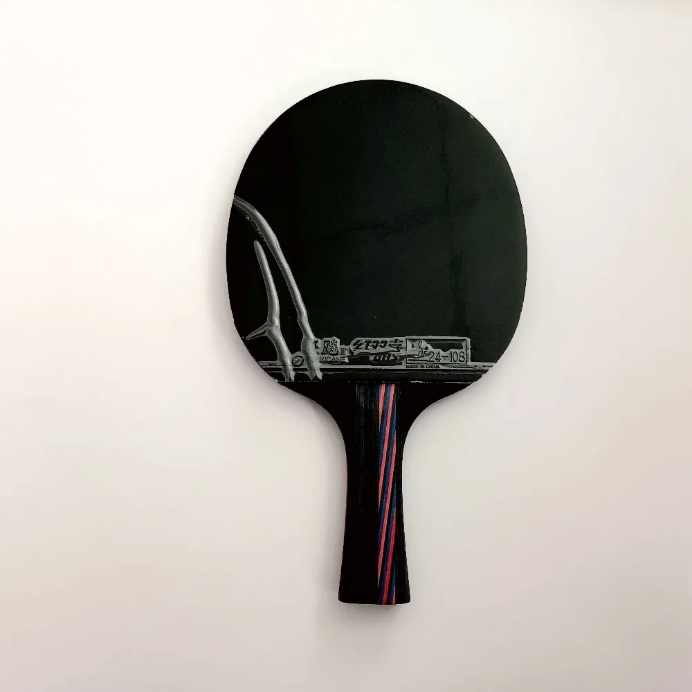 7 free gift Hybrid Wood 9.8 Brand Quality Table tennis racket Ddouble face Pimples-in blue rubber Ping Pong Racket tenis de mesa
