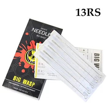 

BIGWASP Premium Quality Tattoo Needles 13 Round Shader (13RS) Disposable & Sterilized - 50pcs/box