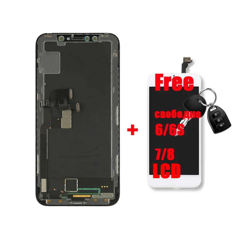 ЖК экран для iPhone X 100% гарантии сменный сборка черный с инструментом ремонта