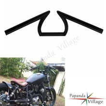Универсальный черный Z бар мотоцикл " 8 3/4" Rise Драг руль на заказ для Harley Sportster Dyna Bobber Triumph Touring Chopper