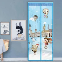 Магнитный занавес двери экран бытовой анти-занавес от насекомых москитная сетка любовь узор птица шифрование сети полосы занавес