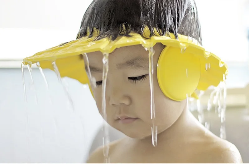

Bathing Shower Protect Eyes Ears From Shampoo Head Cover Washing Hair Cap Bath Toy Random Color For Children