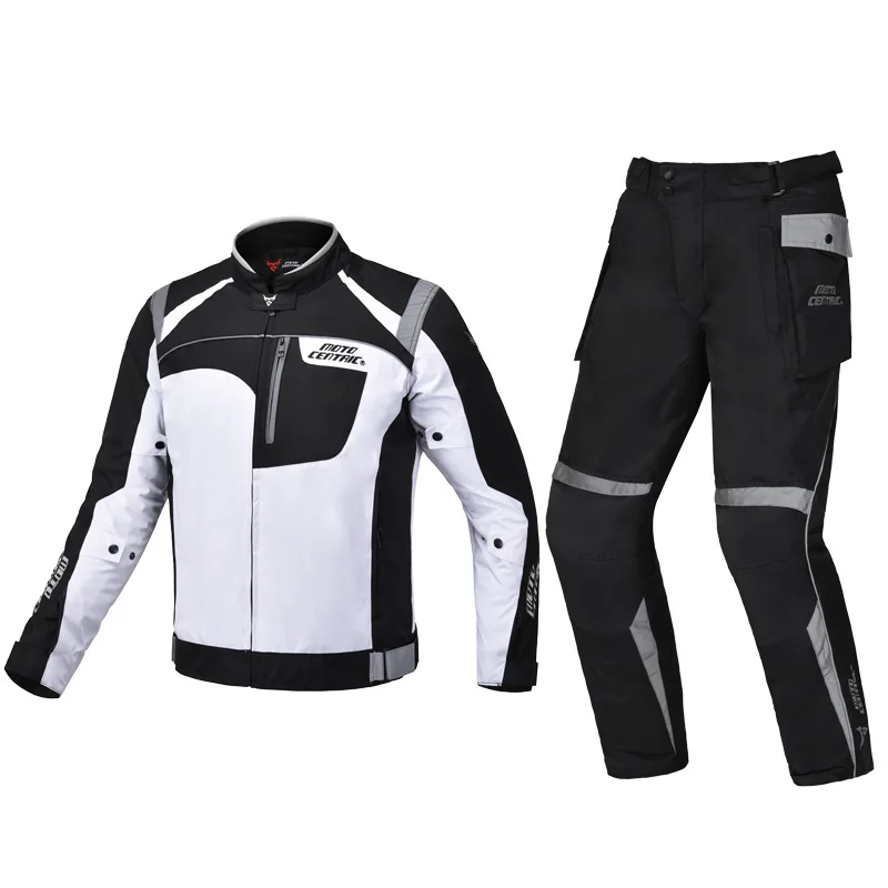 Мотоциклетная водонепроницаемая куртка, мотоциклетные штаны, защитное снаряжение для езды на гонок, куртка для мотокросса, оборудование для защиты мотоцикла - Цвет: gray