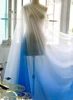 Soft Tencel Chiffon Fabric Sheer Dancing Dress Material Blue White Gradient Chiffon Cloth Tecido ► Photo 2/6